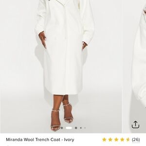 Fashion Nova Ivory Trench Coat